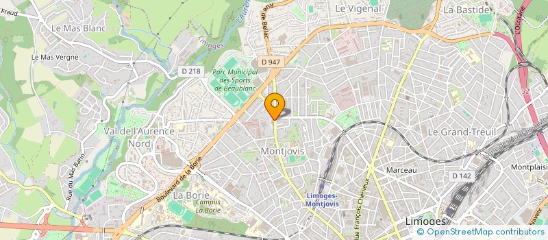 localisation de l'entreprise MONSIEUR FABRICE SAUVAGNAC à LIMOGES