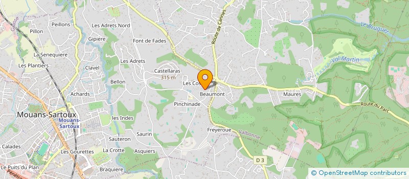 localisation de l'entreprise MONSIEUR FABRICE SOARES  MOUANS-SARTOUX