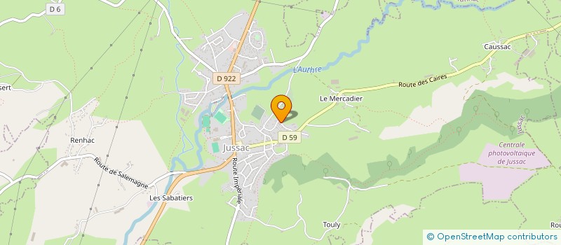 localisation de l'entreprise MONSIEUR FABRICE SOTTY à JUSSAC