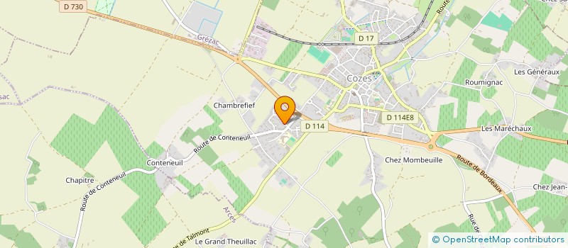 localisation de l'entreprise MONSIEUR FABRICE TAPON  COZES