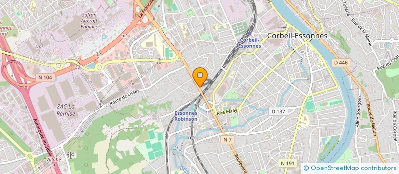 localisation de l'entreprise MONSIEUR FABRICE TCHOUMO ETENGUE  EVRY-COURCOURONNES