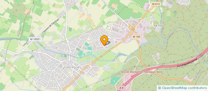 localisation de l'entreprise MONSIEUR FABRICE THIBAUD  FABREGUES