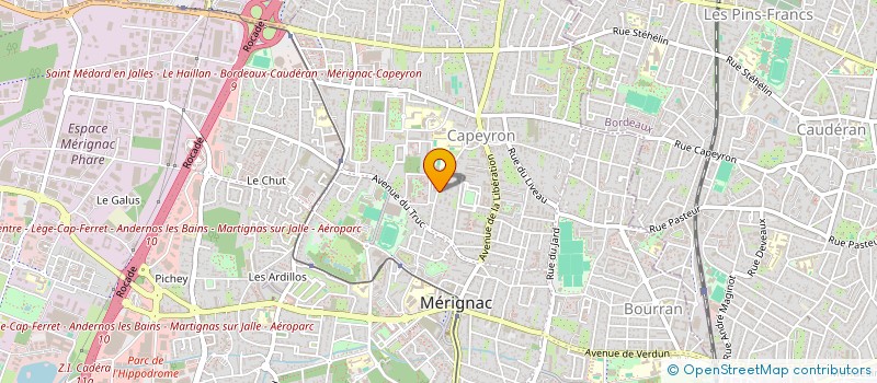 localisation de l'entreprise MONSIEUR FABRICE THIBON  MERIGNAC