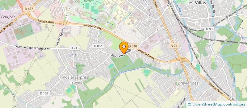 localisation de l'entreprise MONSIEUR FABRICE THOMAS  ROSIERES-PRES-TROYES