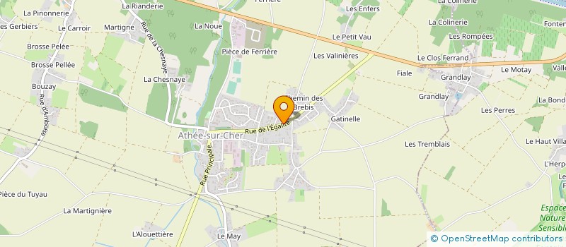 localisation de l'entreprise MONSIEUR FABRICE TILLET  ATHEE-SUR-CHER