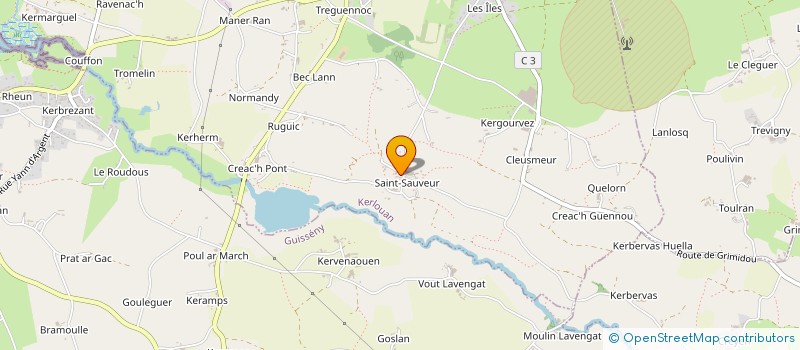 localisation de l'entreprise MONSIEUR FABRICE UGUEN  KERLOUAN