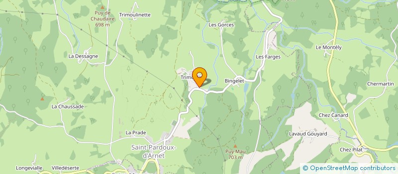 localisation de l'entreprise MONSIEUR FABRICE VILLEBONNET  SAINT PARDOUX D ARNET