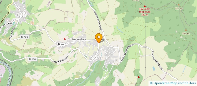 localisation de l'entreprise MONSIEUR FABRICE VILLEGER  YRONDE-ET-BURON