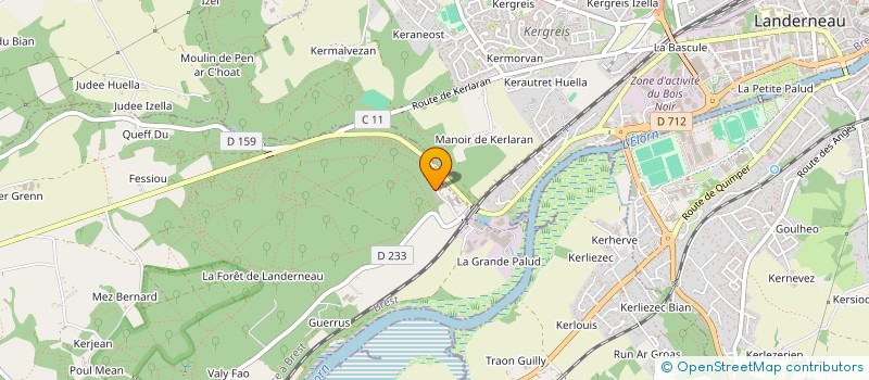 localisation de l'entreprise MONSIEUR FABRICE VINCENT  LA FOREST-LANDERNEAU