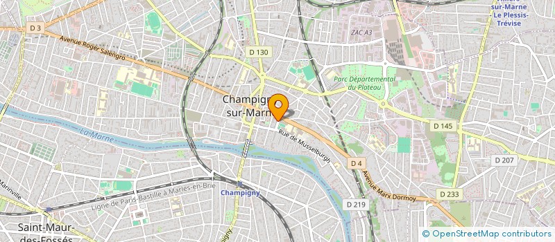 localisation de l'entreprise MONSIEUR FABRICE VIRAPATIRIN à CHAMPIGNY-SUR-MARNE