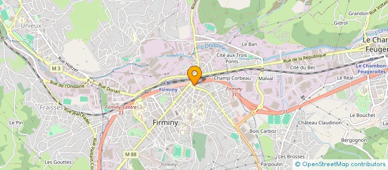 localisation de l'entreprise MONSIEUR FADI BOU AOUN  FIRMINY