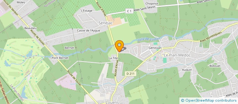 localisation de l'entreprise MONSIEUR FALLOU GALASS COLY  LE PIAN-MEDOC