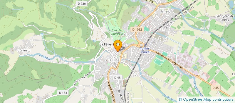 localisation de l'entreprise MONSIEUR FAREDIN DEMIROVIC  TULLINS