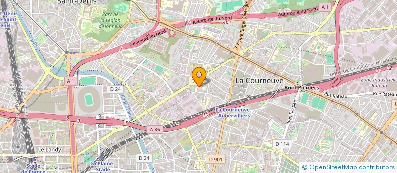 localisation de l'entreprise MONSIEUR FARES OUALI à LA COURNEUVE