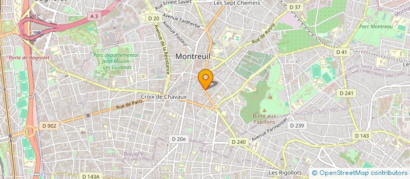 localisation de l'entreprise MONSIEUR FARES SAINT CLOMENT à MONTREUIL
