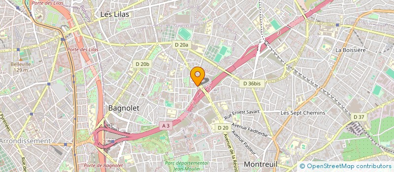 localisation de l'entreprise MONSIEUR FARID AZZDDINE à BAGNOLET