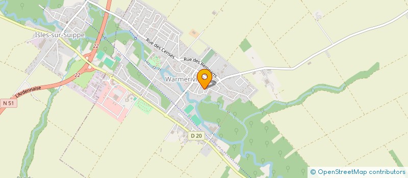 localisation de l'entreprise MONSIEUR FARID DJEMMAL  WARMERIVILLE