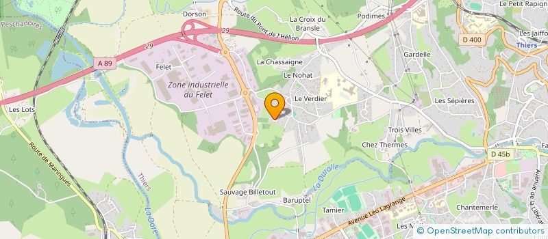 localisation de l'entreprise MONSIEUR FARID REZIG  THIERS