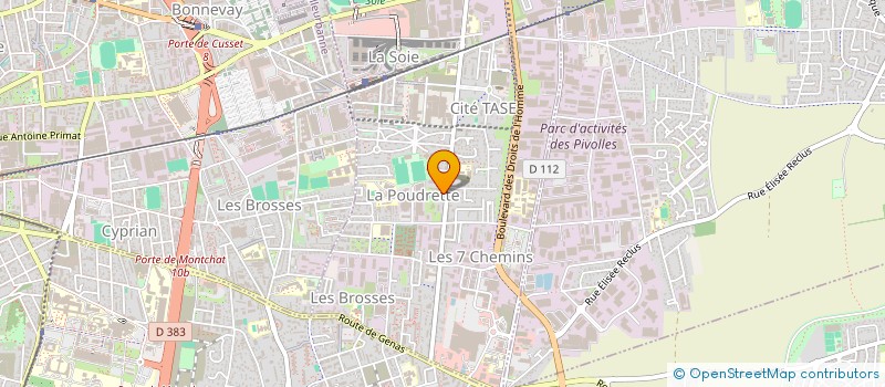 localisation de l'entreprise MONSIEUR FARIDOUN AKBARI  VAULX-EN-VELIN