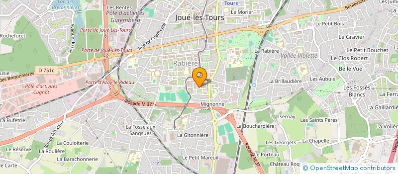 localisation de l'entreprise MONSIEUR FARKHAD AZIZOV  JOUE-LES-TOURS