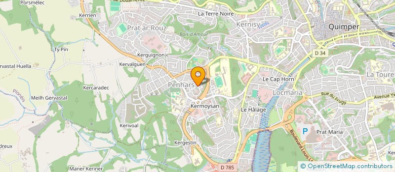 localisation de l'entreprise MONSIEUR FAROOQ QAISAR  QUIMPER