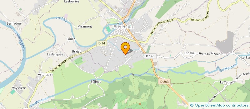 localisation de l'entreprise MONSIEUR FELICIEN CAMBOU  BRETENOUX