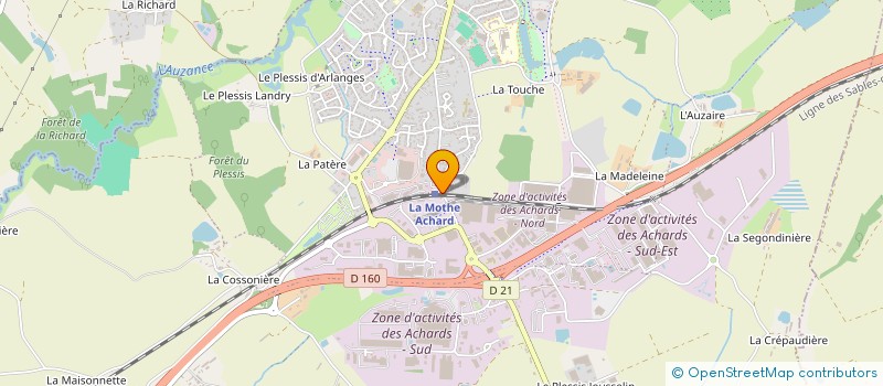 localisation de l'entreprise MONSIEUR FELICIEN MENARD--FRANCAIS  LES ACHARDS