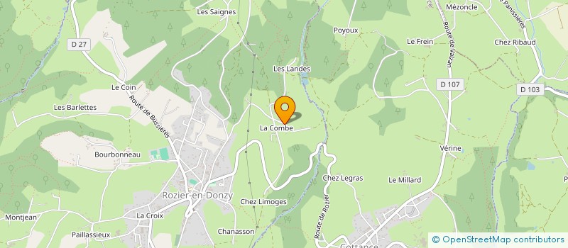 localisation de l'entreprise MONSIEUR FELIX DUPERON  ROZIER-EN-DONZY