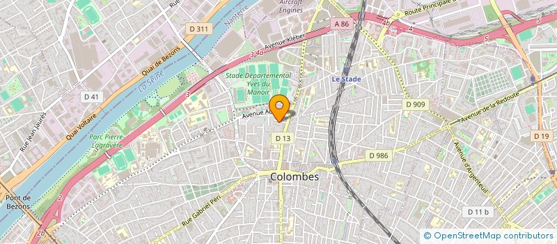 localisation de l'entreprise MONSIEUR FELIX LE BARS à COLOMBES
