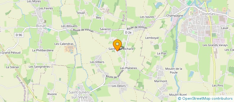 localisation de l'entreprise MONSIEUR FELIX MANIGAND  SAINT-JULIEN-SUR-VEYLE