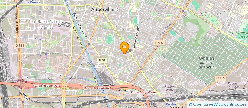 localisation de l'entreprise MONSIEUR FELIX PICHOT DE CHAMPFLEURY  AUBERVILLIERS