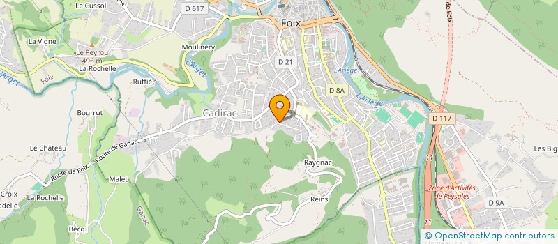 localisation de l'entreprise MONSIEUR FELIX TEILLARD D EYRY à FOIX