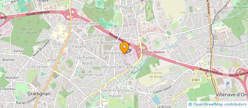 localisation de l'entreprise MONSIEUR FELIX TOUSSAINT  GRADIGNAN