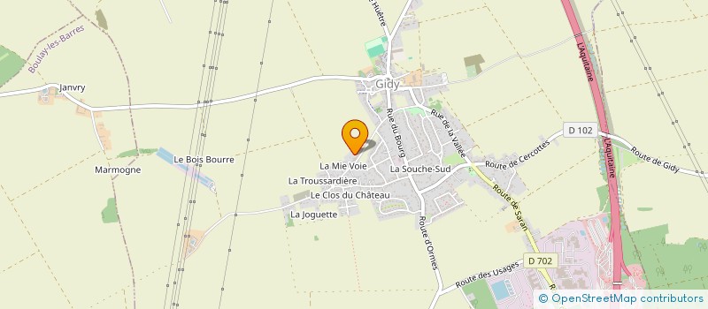 localisation de l'entreprise MONSIEUR FELIX VILLIERS à GIDY