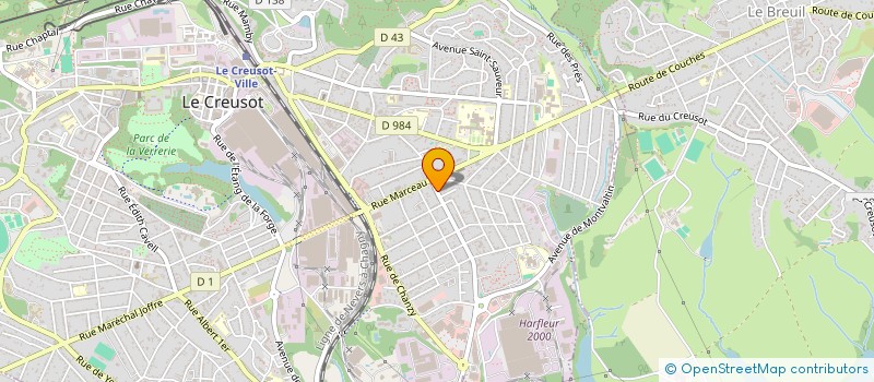 localisation de l'entreprise MONSIEUR FELIXON VIRASSAMY  LE CREUSOT