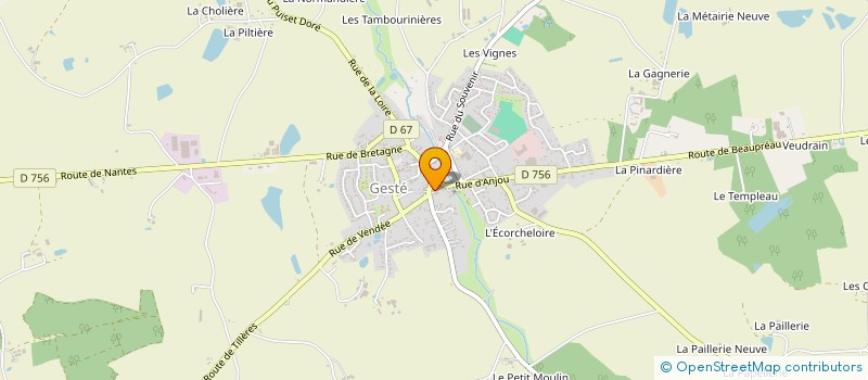 localisation de l'entreprise MONSIEUR FERDINAND CHIRON  BEAUPREAU-EN-MAUGES