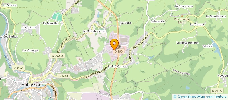 localisation de l'entreprise MONSIEUR FERNAND BARTAIRE  AUBUSSON