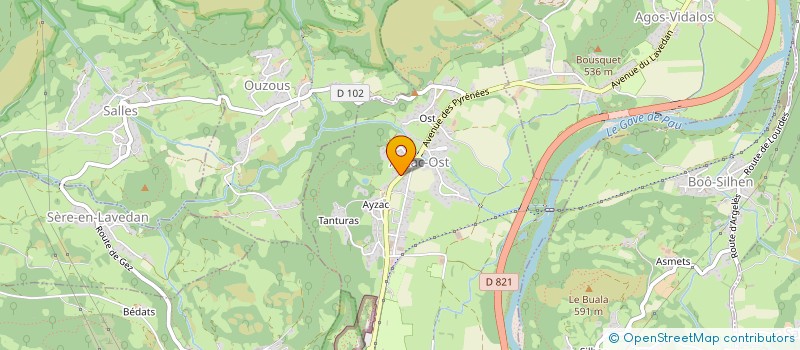 localisation de l'entreprise MONSIEUR FERNAND BOURDET  AYZAC-OST