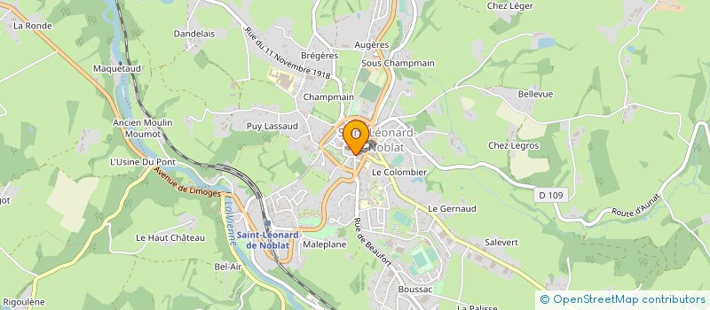 localisation de l'entreprise MONSIEUR FERNAND COIGNAC à SAINT-LEONARD-DE-NOBLAT