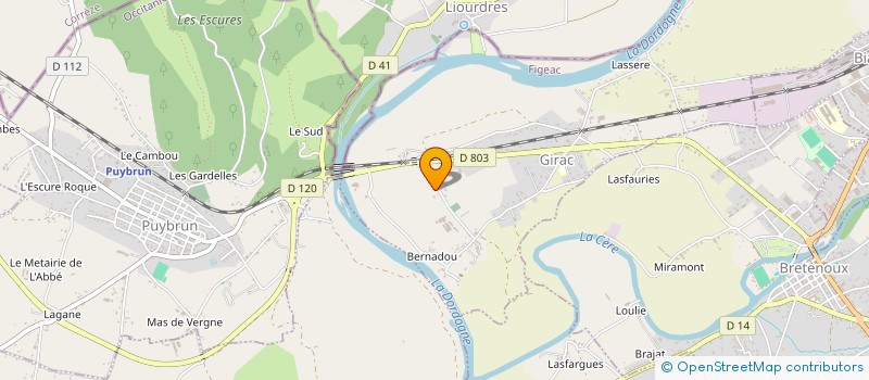 localisation de l'entreprise MONSIEUR FERNAND DECOURT  GIRAC