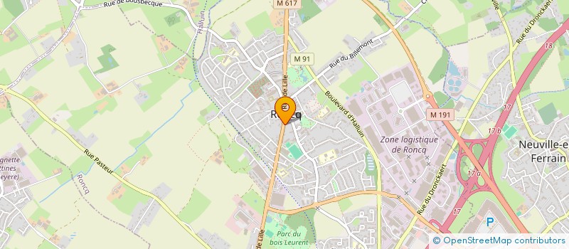 localisation de l'entreprise MONSIEUR FERNAND DERVEAUX  RONCQ