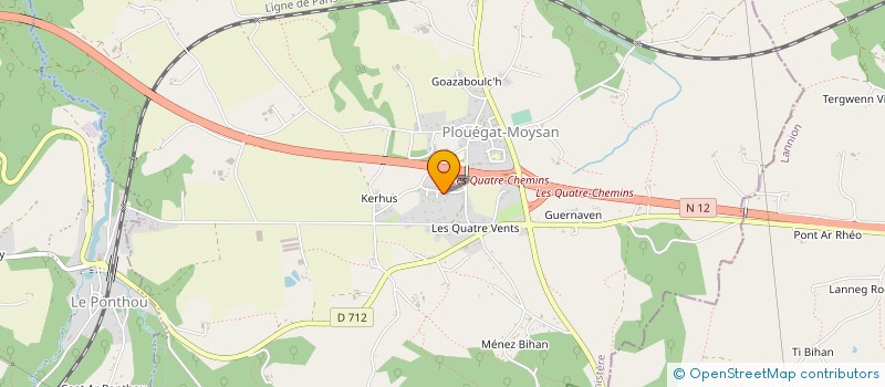 localisation de l'entreprise MONSIEUR FERNAND LECREPS à PLOUEGAT-MOYSAN