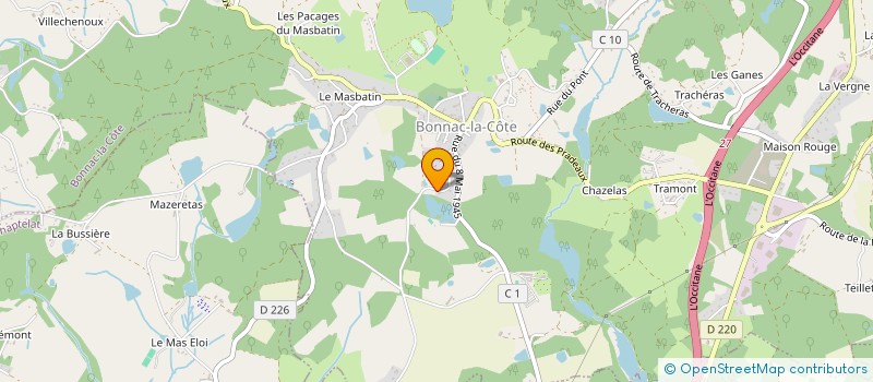 localisation de l'entreprise MONSIEUR FERNAND POUYAUD à BONNAC-LA-COTE