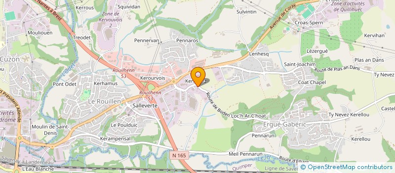 localisation de l'entreprise MONSIEUR FERNAND PRAT  ERGUE-GABERIC