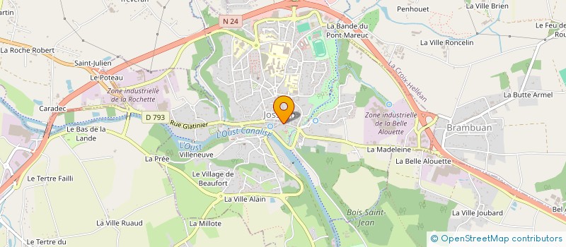 localisation de l'entreprise MONSIEUR FINLAY CURTIS  JOSSELIN