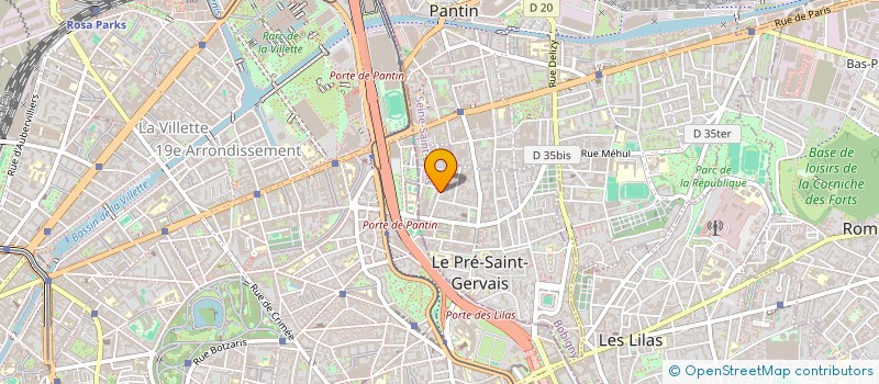 localisation de l'entreprise MONSIEUR FIRAS AMRANE  LE PRE-SAINT-GERVAIS