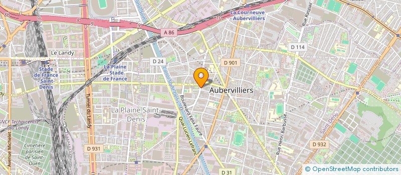 localisation de l'entreprise MONSIEUR FIYON DIOUMANERA  AUBERVILLIERS