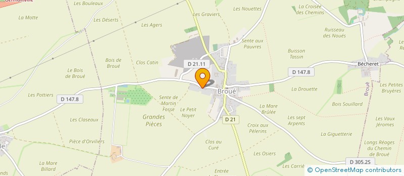 localisation de l'entreprise MONSIEUR FLAVIEN BESSEY  BROUE