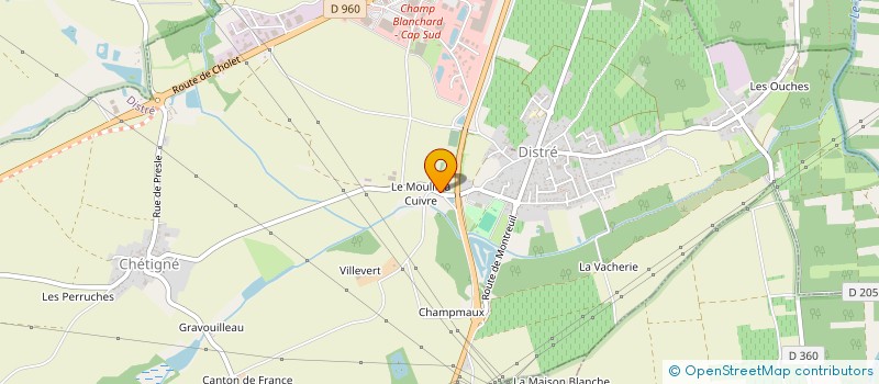 localisation de l'entreprise MONSIEUR FLAVIEN CHAMPION  DISTRE