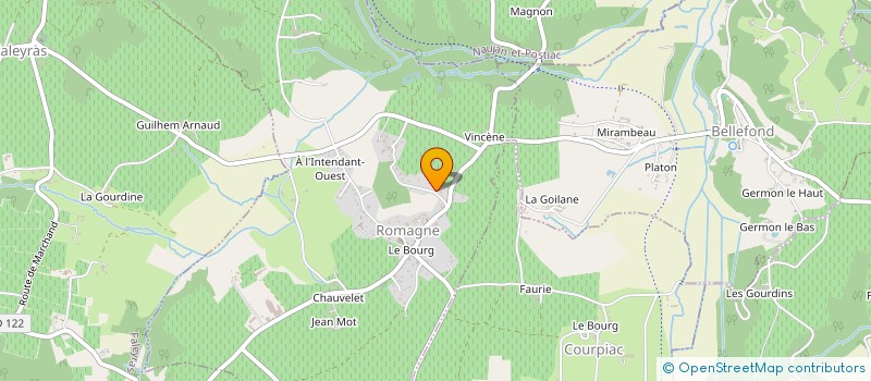 localisation de l'entreprise MONSIEUR FLAVIEN DUMOULY  ROMAGNE